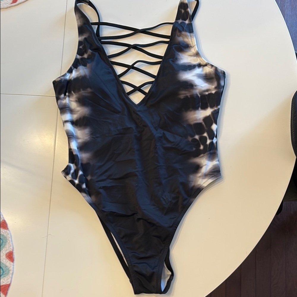 PINK Stylish Black and White Womens One Piece